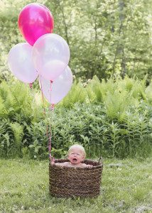 baby crying during outside Guelph cake smash