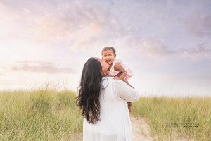 Mother and Daughter at sunset session