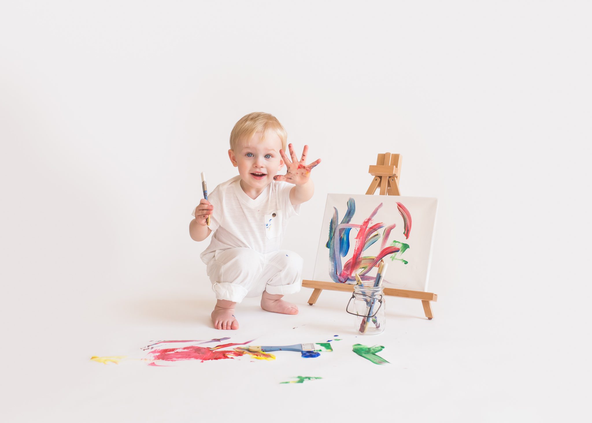 finger paint session child photographer Guelph