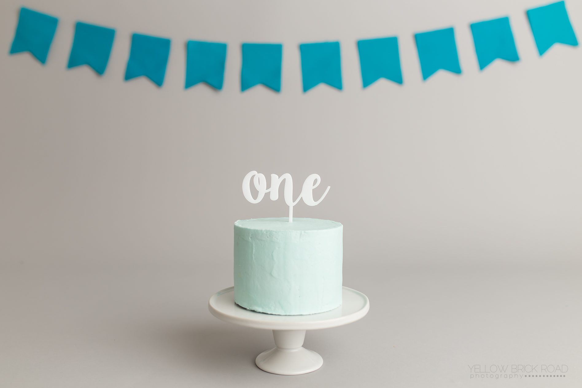 light blue cake smash cake The Cake Engineer Guelph birthday session