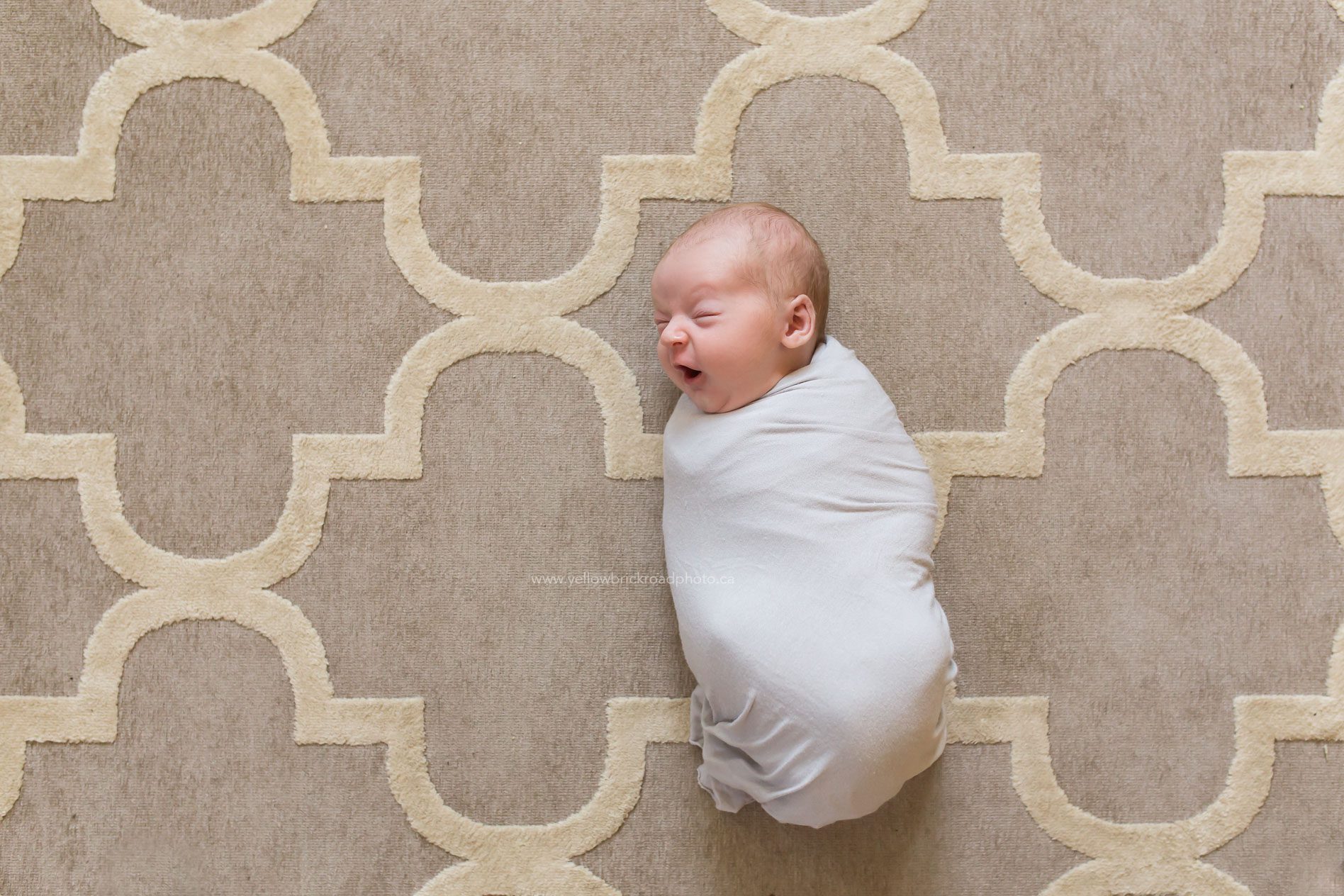 London Newborn Photographer Baby Yawning