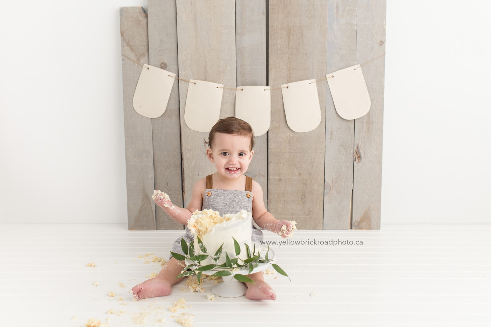Kitchener Cake Smash Session Baby Photographer www.yellowbrickroadphoto.ca