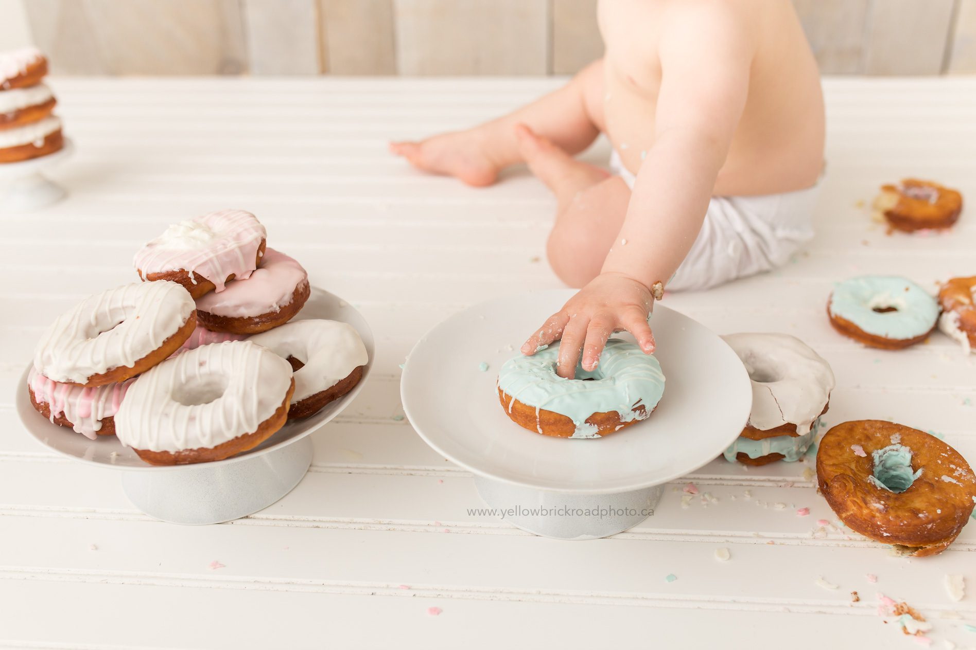 Twins First Birthday Guelph Twin Photographer Donut Smash www.yellowbrickroadphoto.ca