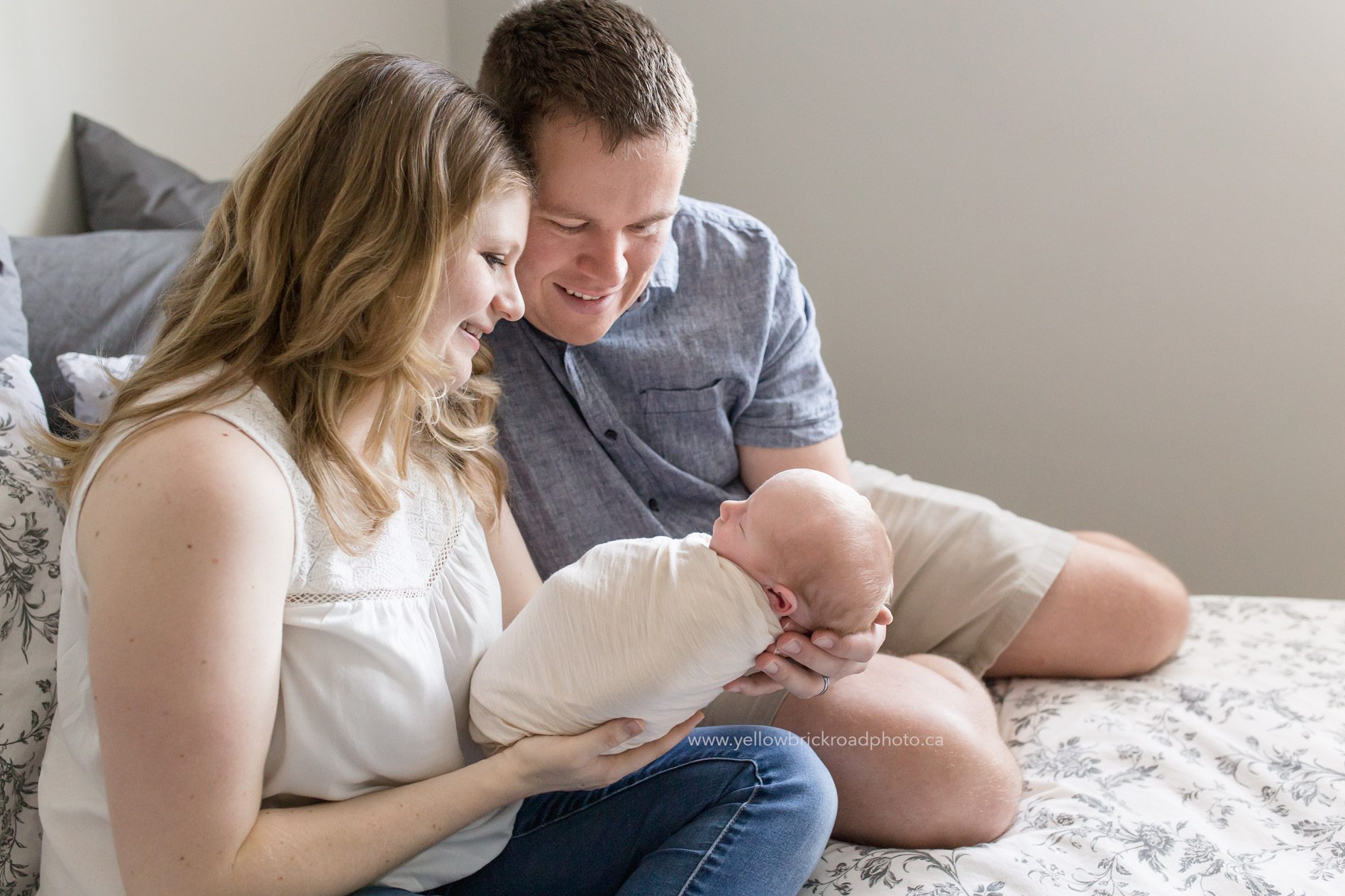 Waterloo Newborn Lifestyle Photographer in home newborn session