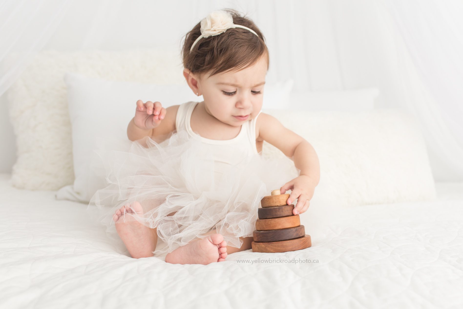 First birthday cake smash white theme