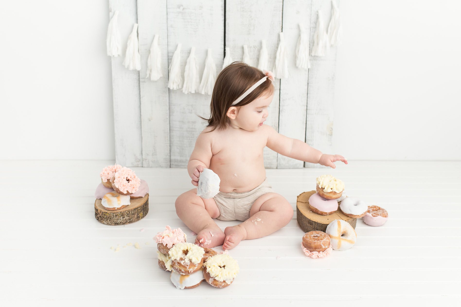 Birthday Milestone Donut Smash First Birthday