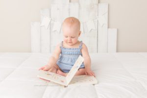 Baby reading book