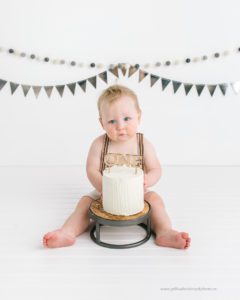 first birthday celebration with cake