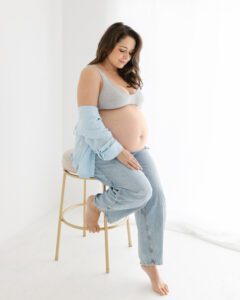 Soft, timeless maternity photography session at Yellow Brick Road Photography Guelph